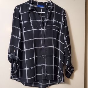 Apt 9 Size M black and white blouse
